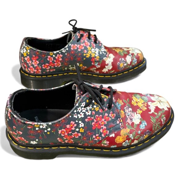 Dr. Martens Floral Clash Leather Oxford (Women's 8) - Picture 4 of 6